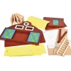 Deluxe Big Wooden Barn Playset | Farm Pretend Play Toy with Removable Roof, Sliding Doors, Ladder & Fencing