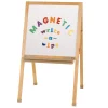 Deluxe Hardwood Classroom Easel | Chalkboard, Magnetic Whiteboard, and Storage Trays