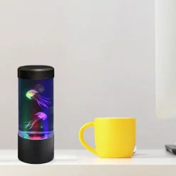 Desktop Jellyfish Lamp | LED Color-Changing Sensory Light with Lifelike Jellyfish Movement