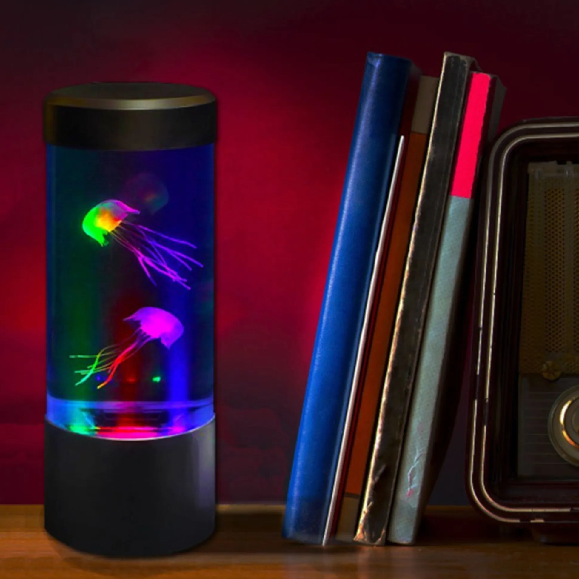 Desktop Jellyfish Lamp | LED Color-Changing Sensory Light with Lifelike Jellyfish Movement