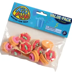 Dessert Erasers for Kids – 12 Pack Fine Motor Classroom & Camp Prizes