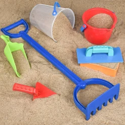Digging, Planting, Sand & Water Tool Set | 18 pc Buckets, Scoops, Spades, Rake & Molds