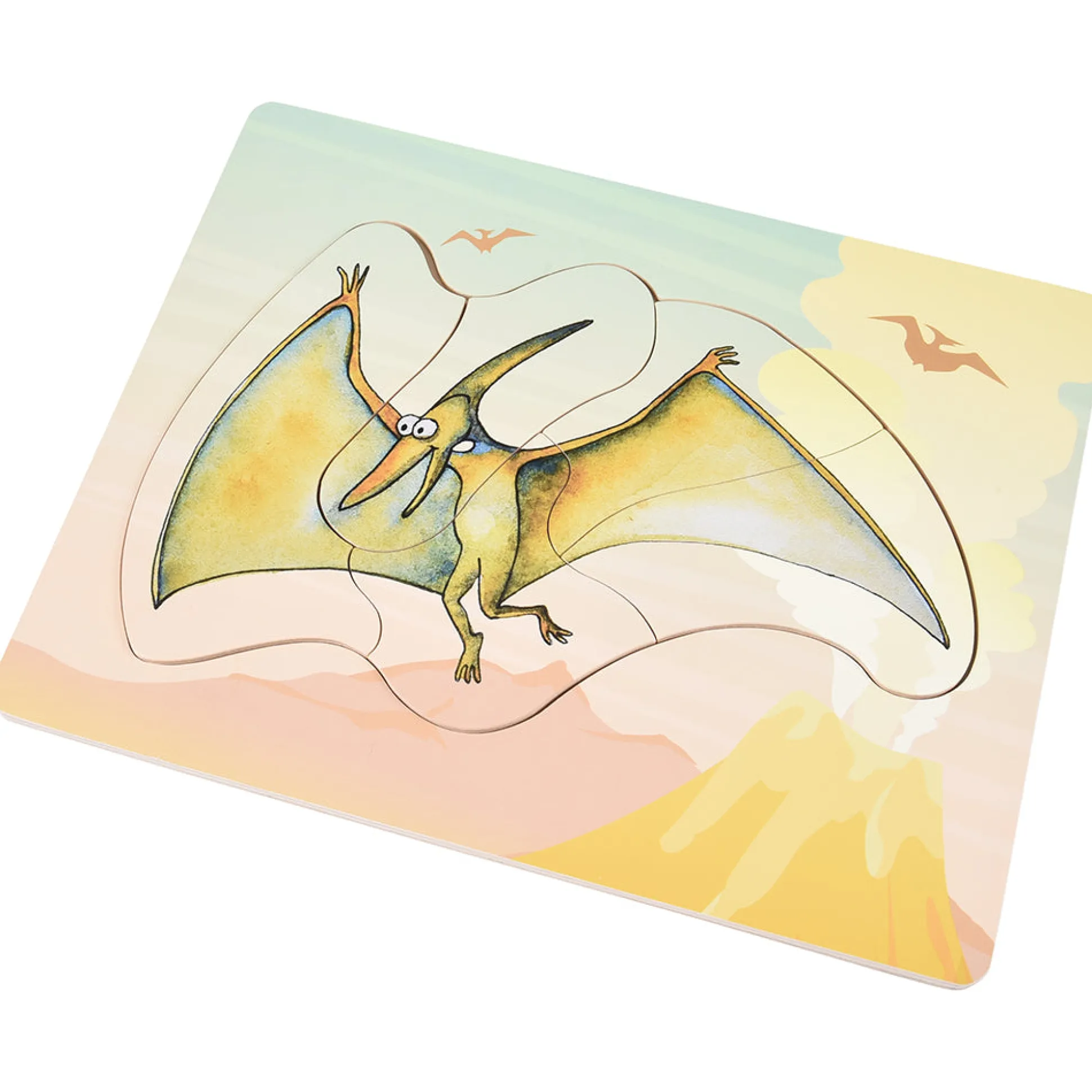 Dinosaur Friends Wooden Puzzles | Set of 5 with Easy-Grasp Raised Pieces
