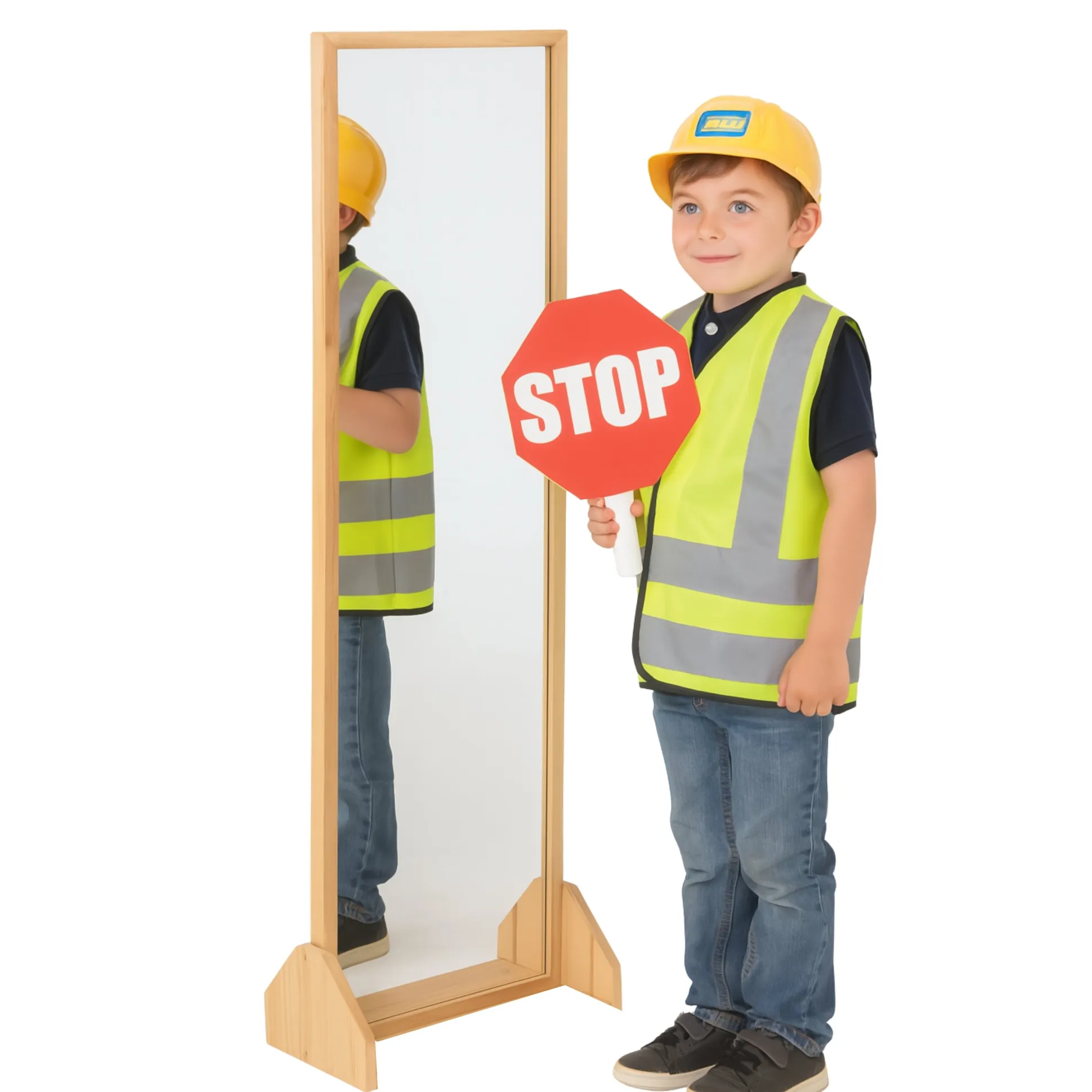 Distortion-Free Full-Length Classroom Mirror