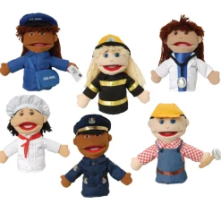 Diverse Careers Puppet Set | 6 Multi-Ethnic Hand Puppets