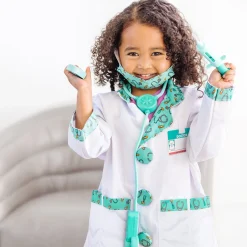 Doctor Outfit for Kids | Pretend Play Medical Role Play Set with Lab Coat, Face Mask, Stethoscope & Medical Tools