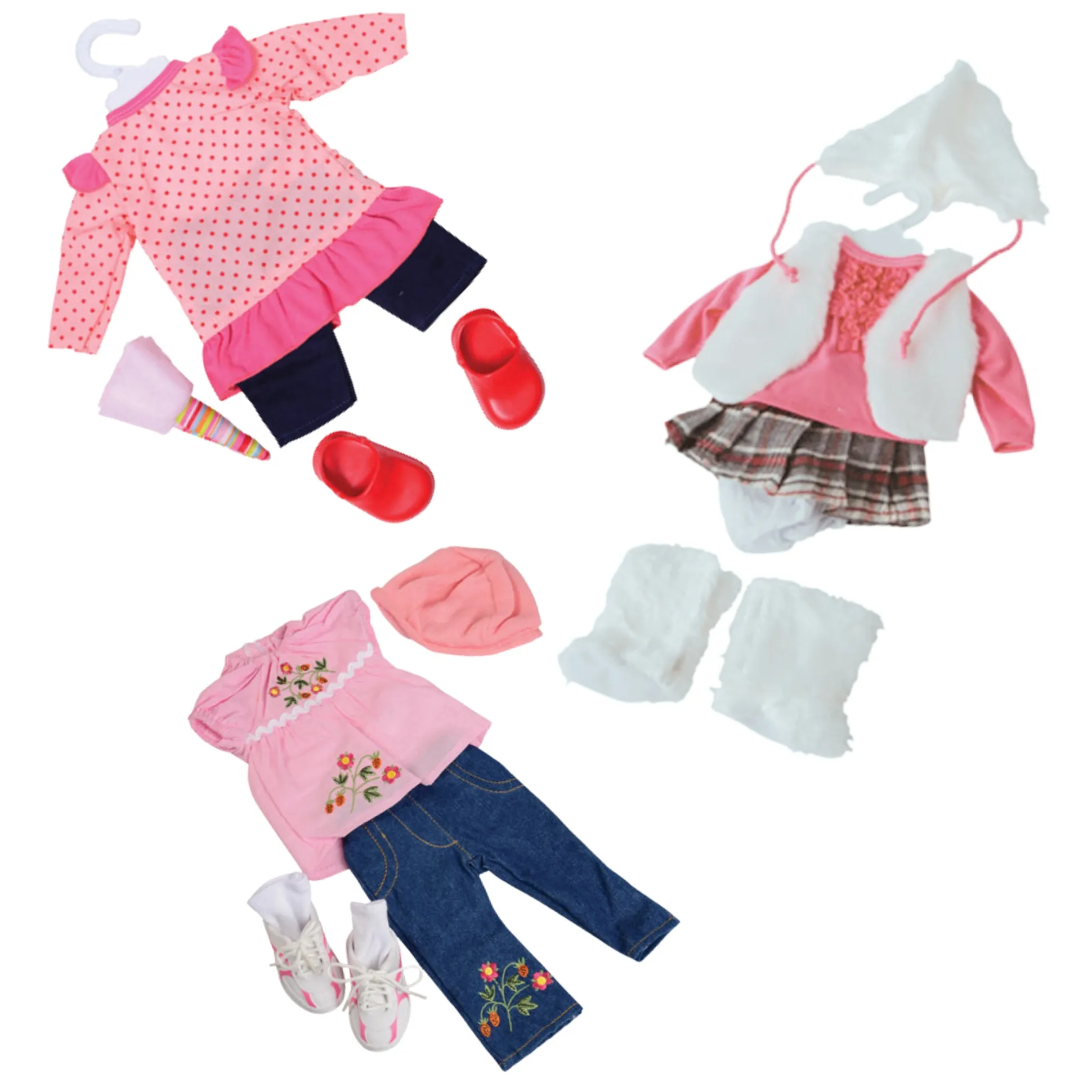 14"-18" Doll Clothes Playtime Bundle