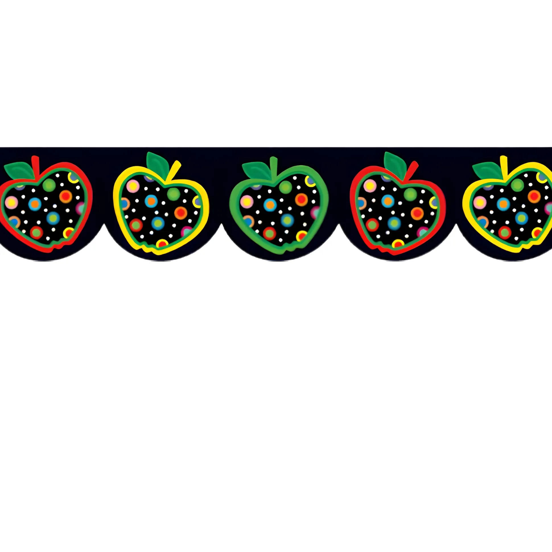 Dots on Apples Bulletin Board Border, 35 Feet