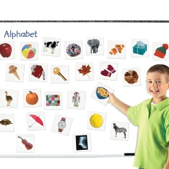 Double-Sided Photo Magnetic Alphabet Cards | 26 Real Image & Letter Magnets