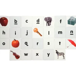 Double-Sided Photo Magnetic Alphabet Cards | 26 Real Image & Letter Magnets