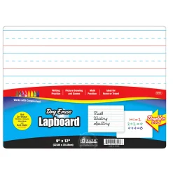 Dry Erase Reversible Lapboards - Set of 6
