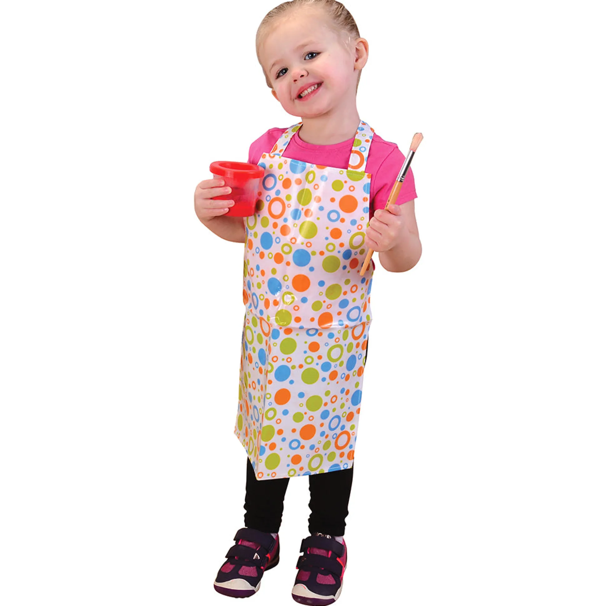 Durable Vinyl Splat Mat & Apron Set | Toddler Art Mess Protection
