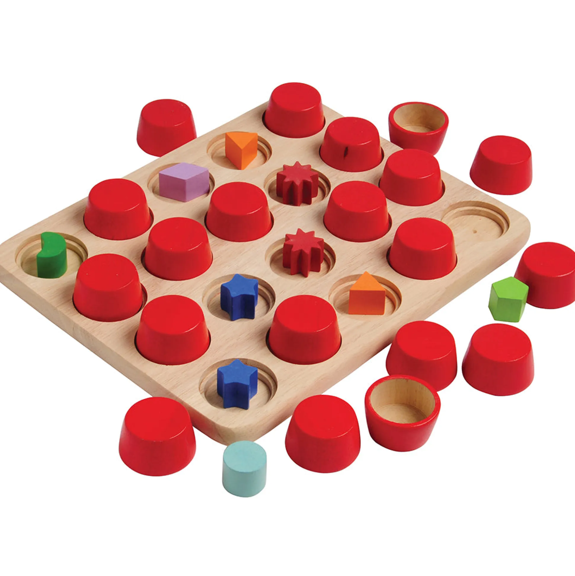 3D Wooden Memory Game | Engaging Shape Matching Set