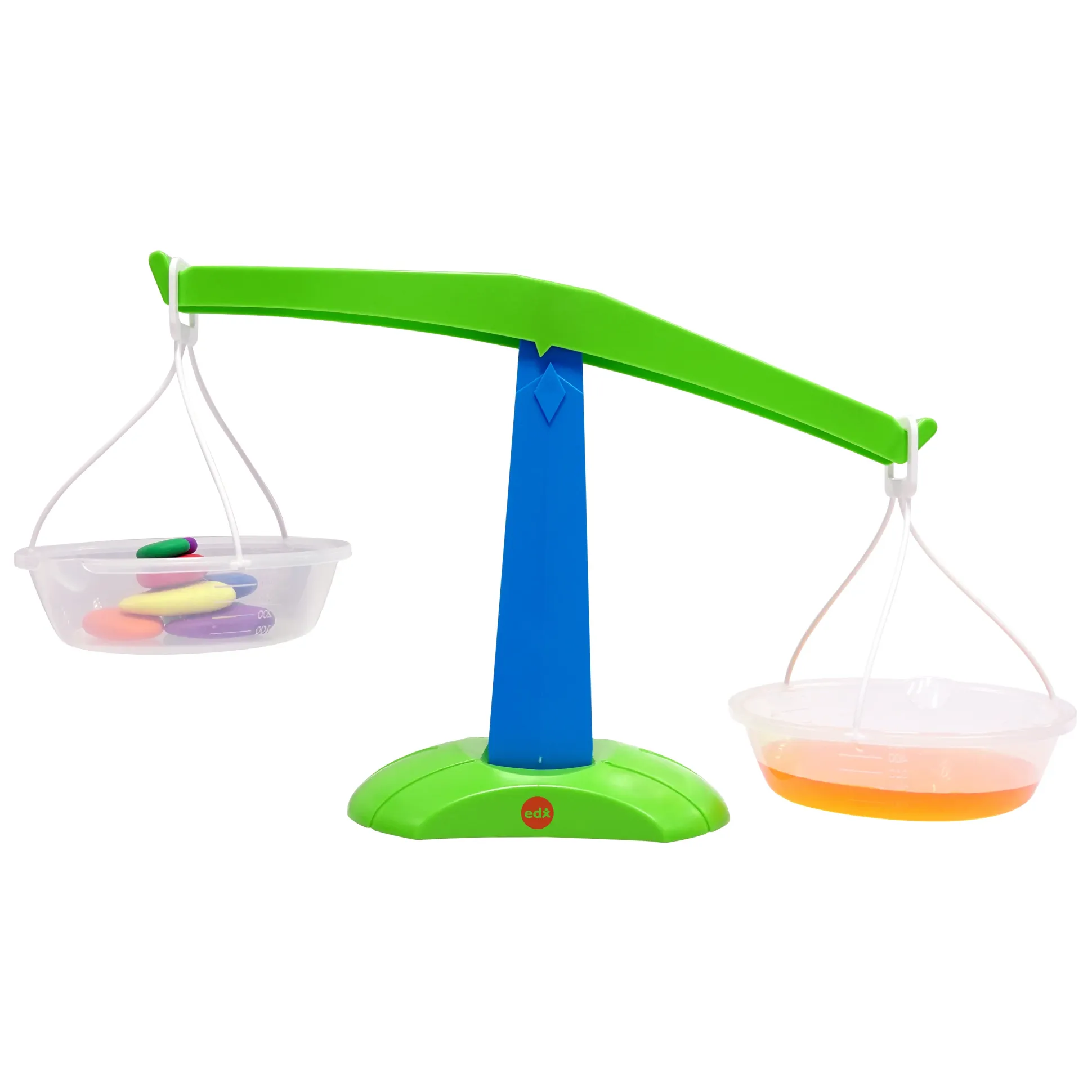 Early Math Balance Scale | Plastic Classroom Measurement Tool with Removable Pans & Graduated Marks