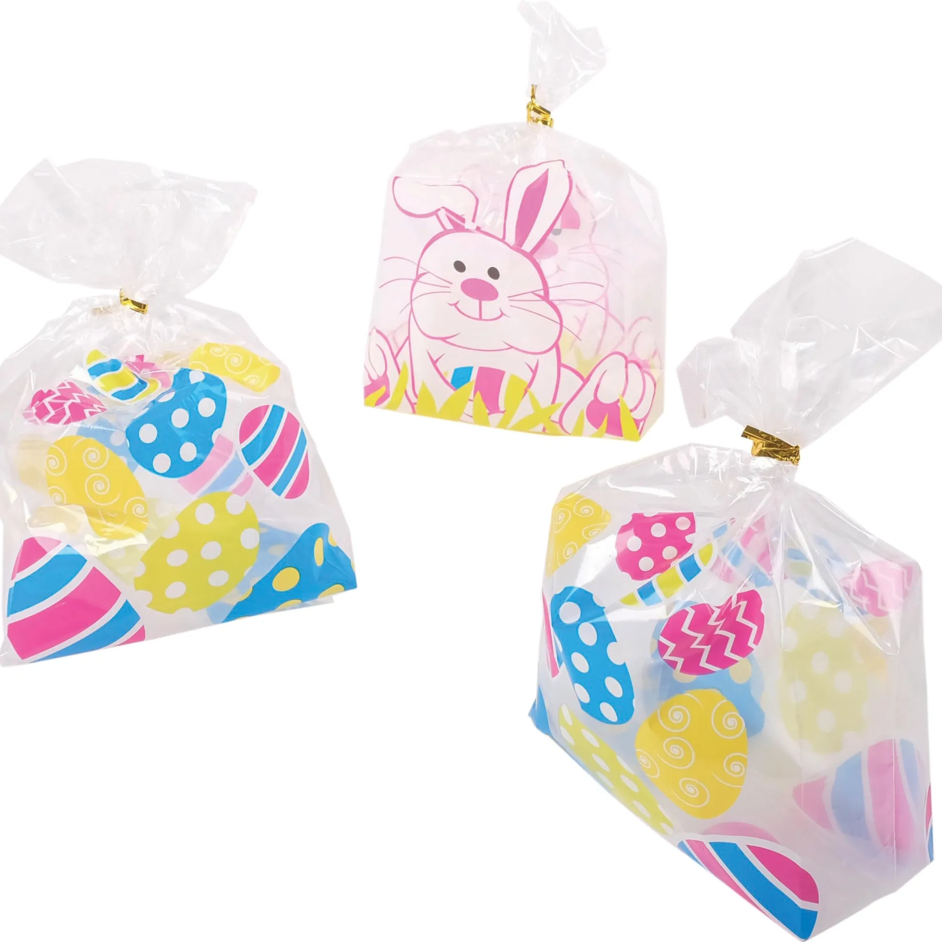 Easter Egg Cello Bags for Kids – 12 Pack Treat & Classroom Favor Bags