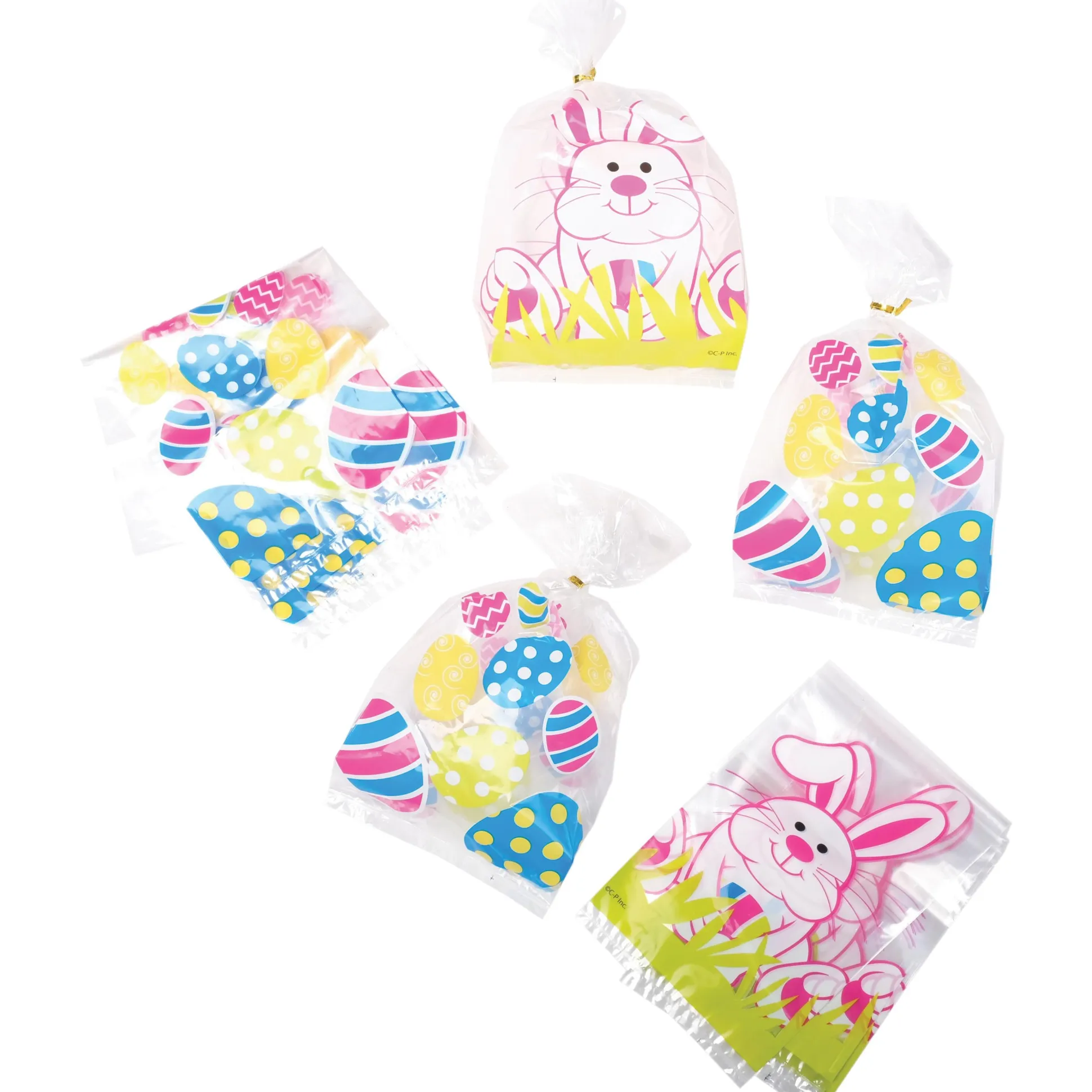 Easter Egg Cello Bags for Kids – 12 Pack Treat & Classroom Favor Bags