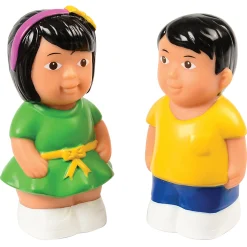 Easy Grip Asian Family Figures | 4-Piece Set for Block & Pretend Play