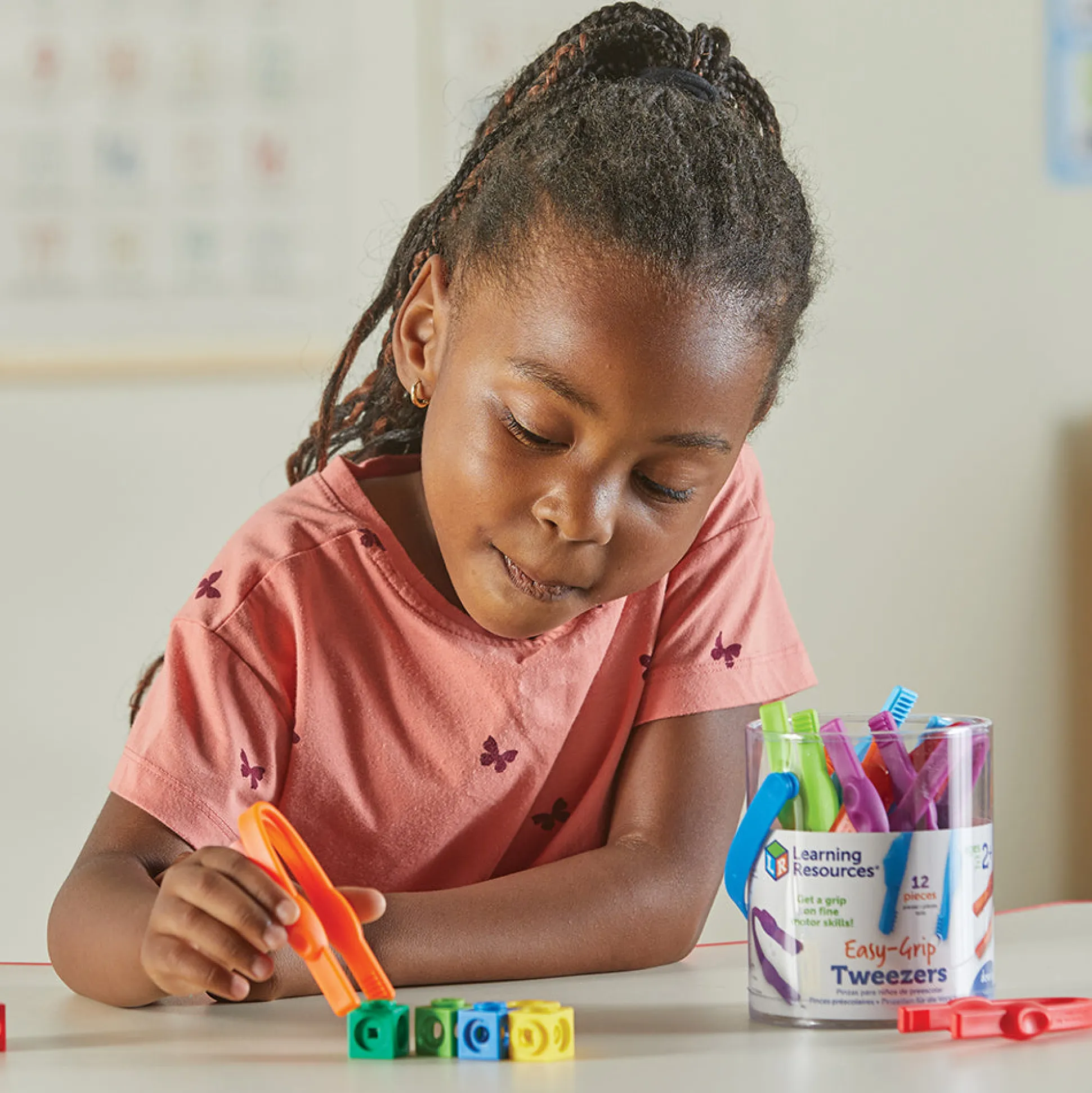 Easy Grip Tweezers | 12 Fine Motor Tools for Sorting, Counting & Sensory Play