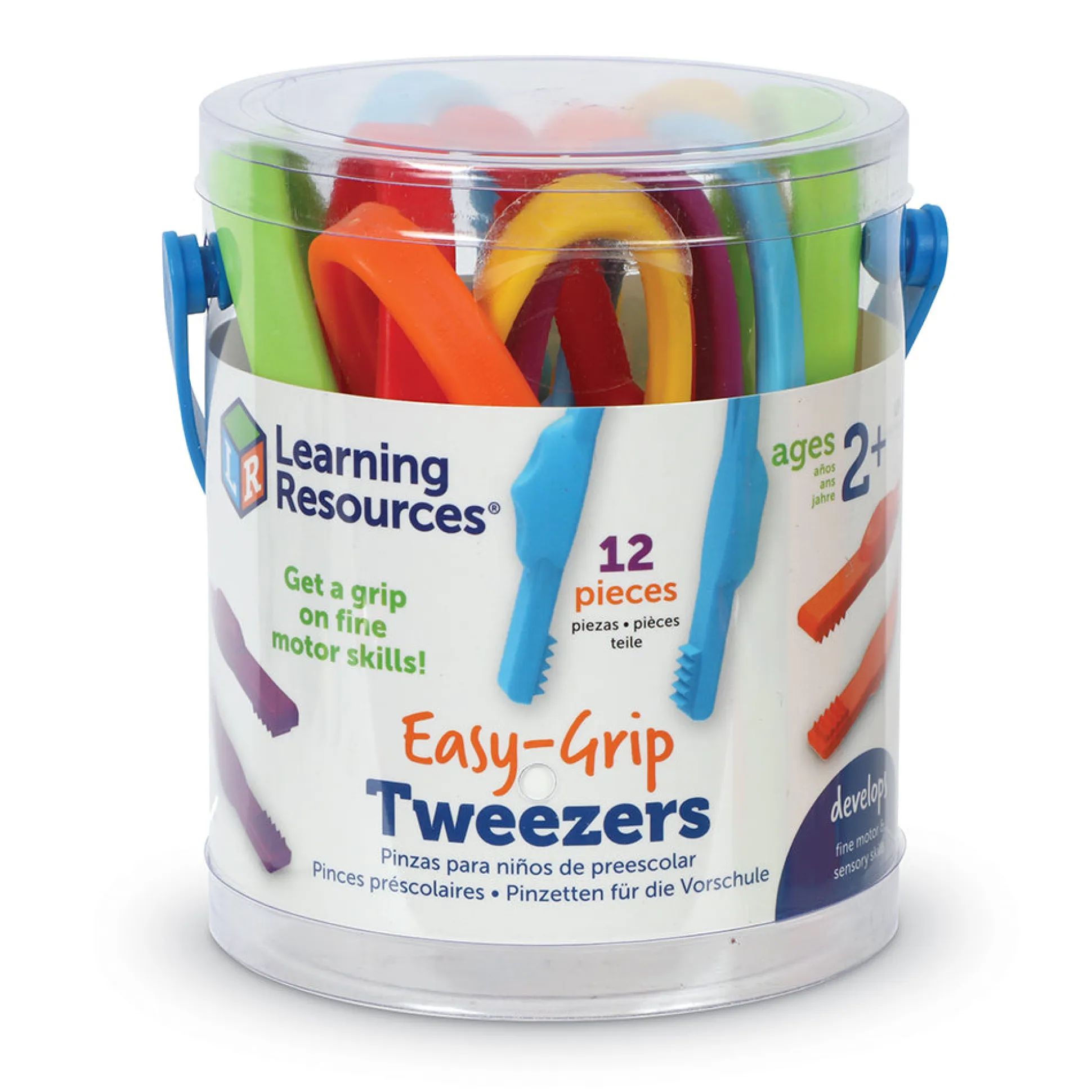 Easy Grip Tweezers | 12 Fine Motor Tools for Sorting, Counting & Sensory Play