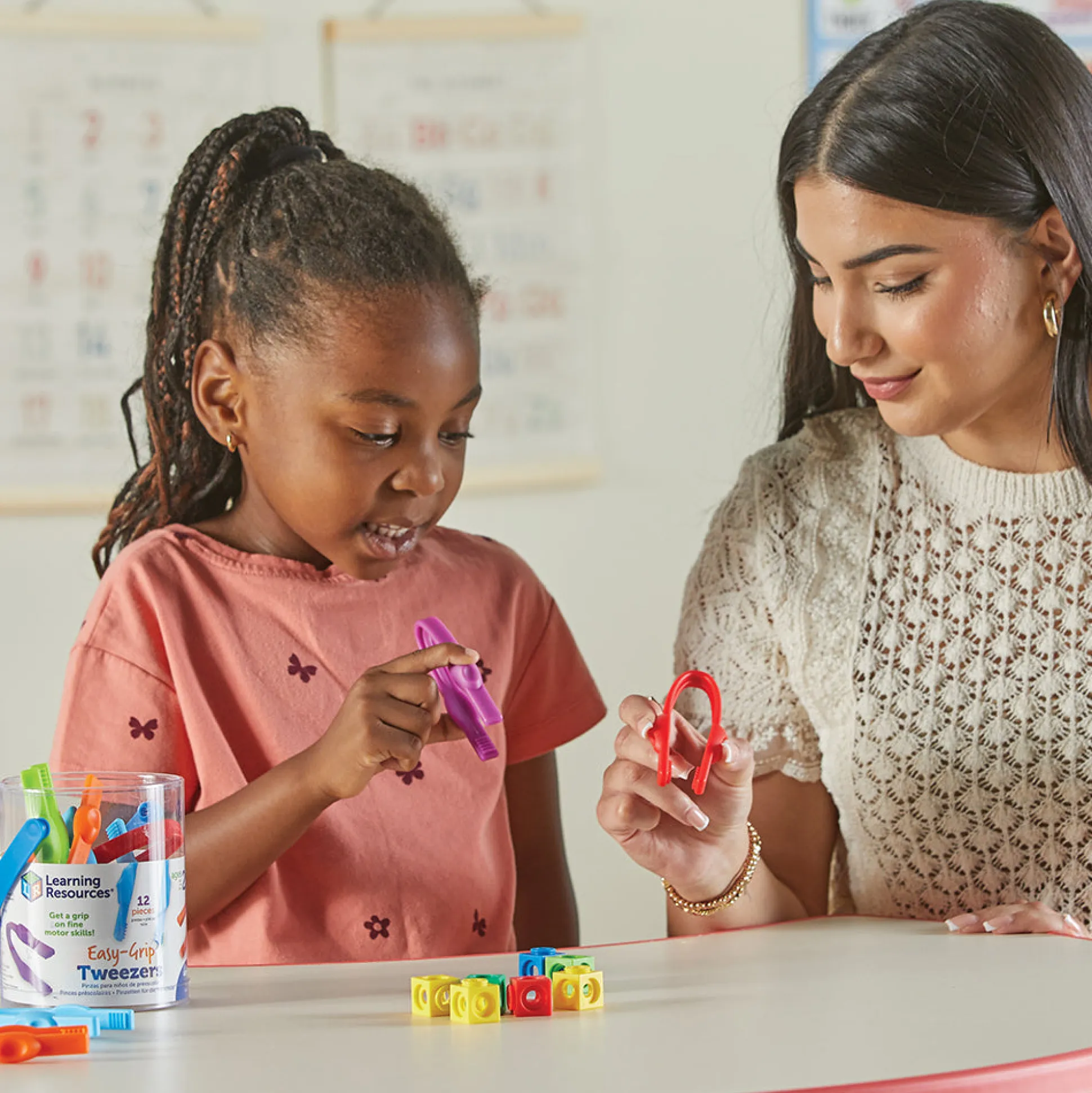 Easy Grip Tweezers | 12 Fine Motor Tools for Sorting, Counting & Sensory Play