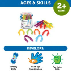 Easy Grip Tweezers | 12 Fine Motor Tools for Sorting, Counting & Sensory Play