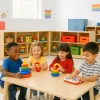 Eco-Friendly Hinged Birch Storage Unit | Lockable, Mobile, Low-Profile Organizer for Early Learning Spaces