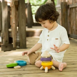 Eco-Friendly Stacking Rocket Toy | Learn Colors & Improve Coordination