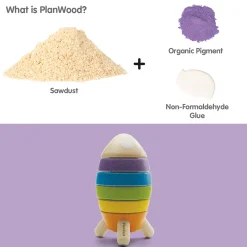 Eco-Friendly Stacking Rocket Toy | Learn Colors & Improve Coordination
