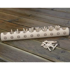 Eco-Friendly Wooden Counting Log with Sticks | Natural Early Math Toy