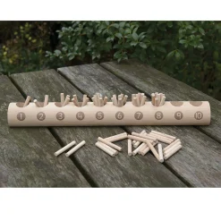 Eco-Friendly Wooden Counting Log with Sticks | Natural Early Math Toy