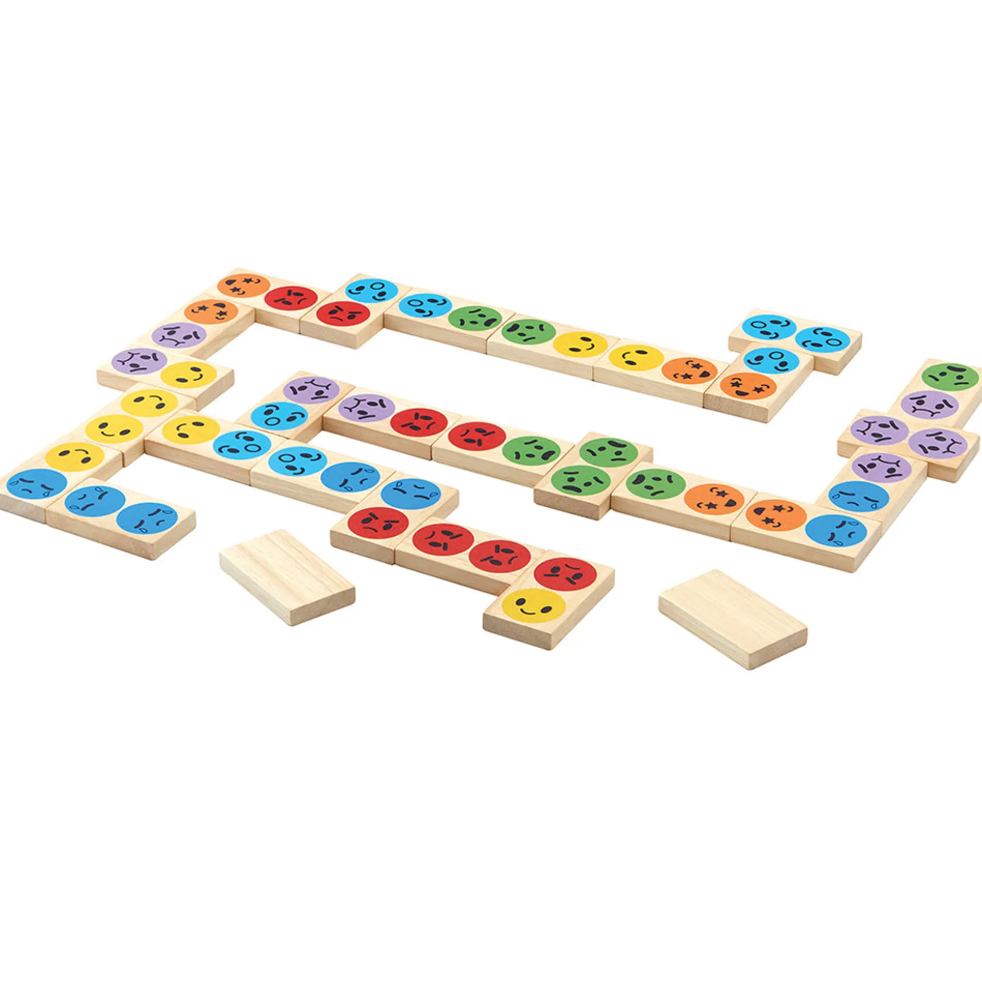 Eco-Friendly Wooden Emotion Dominoes