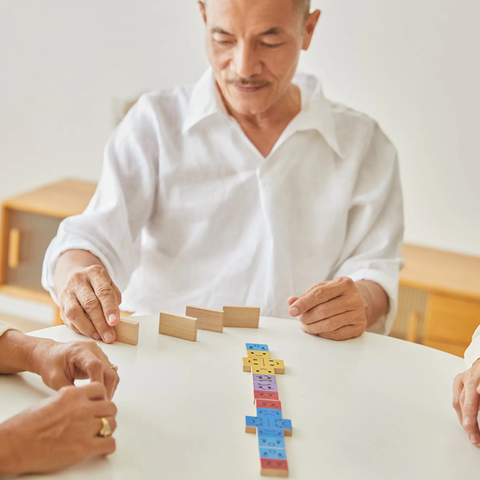 Eco-Friendly Wooden Emotion Dominoes