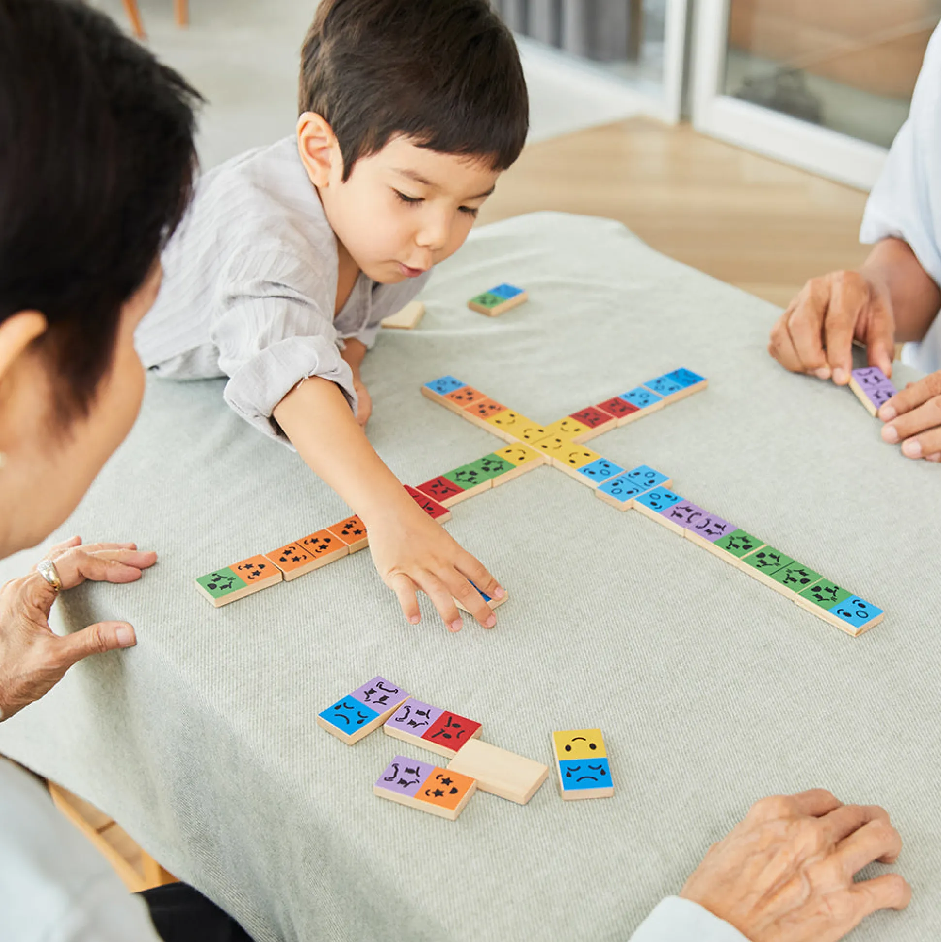 Eco-Friendly Wooden Emotion Dominoes