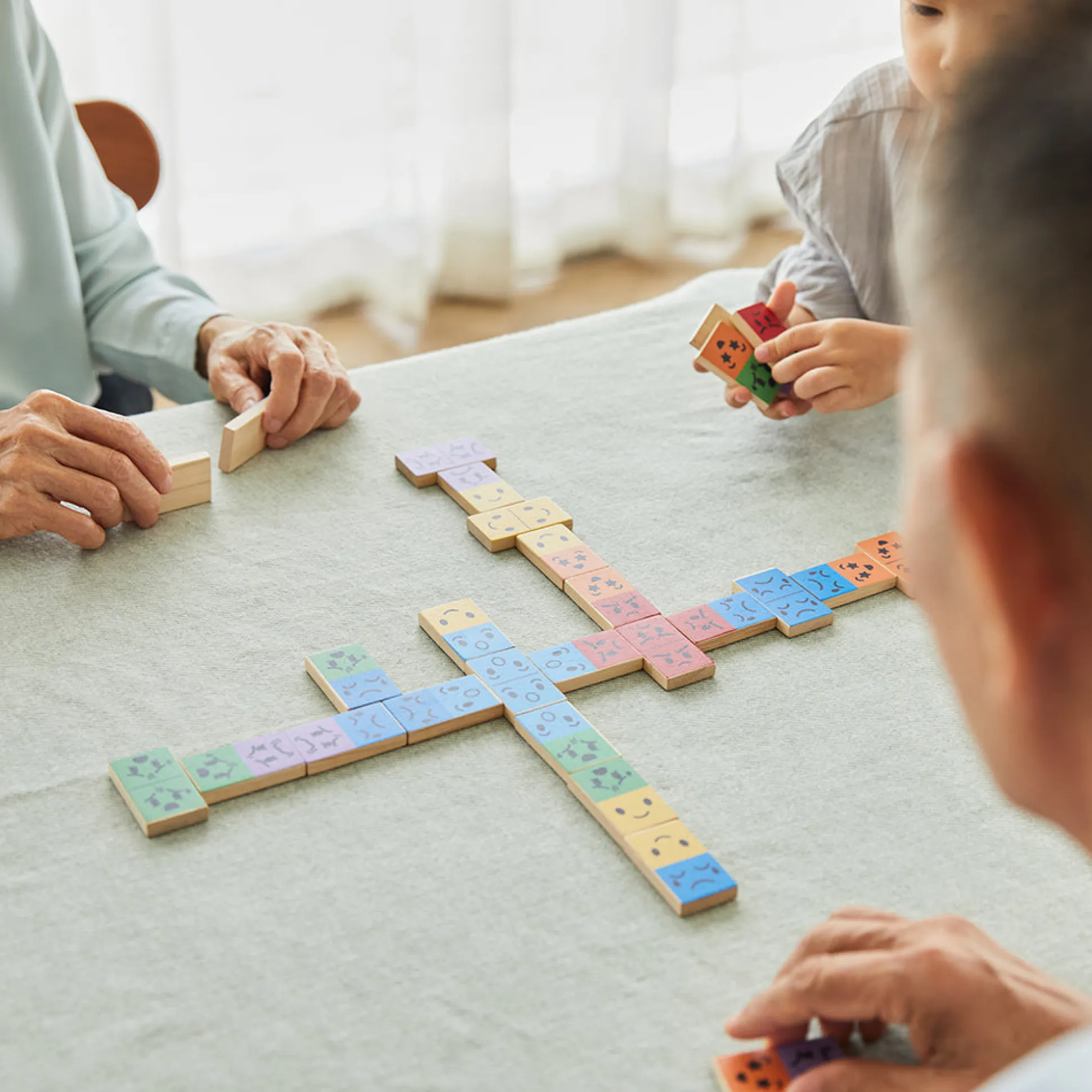 Eco-Friendly Wooden Emotion Dominoes
