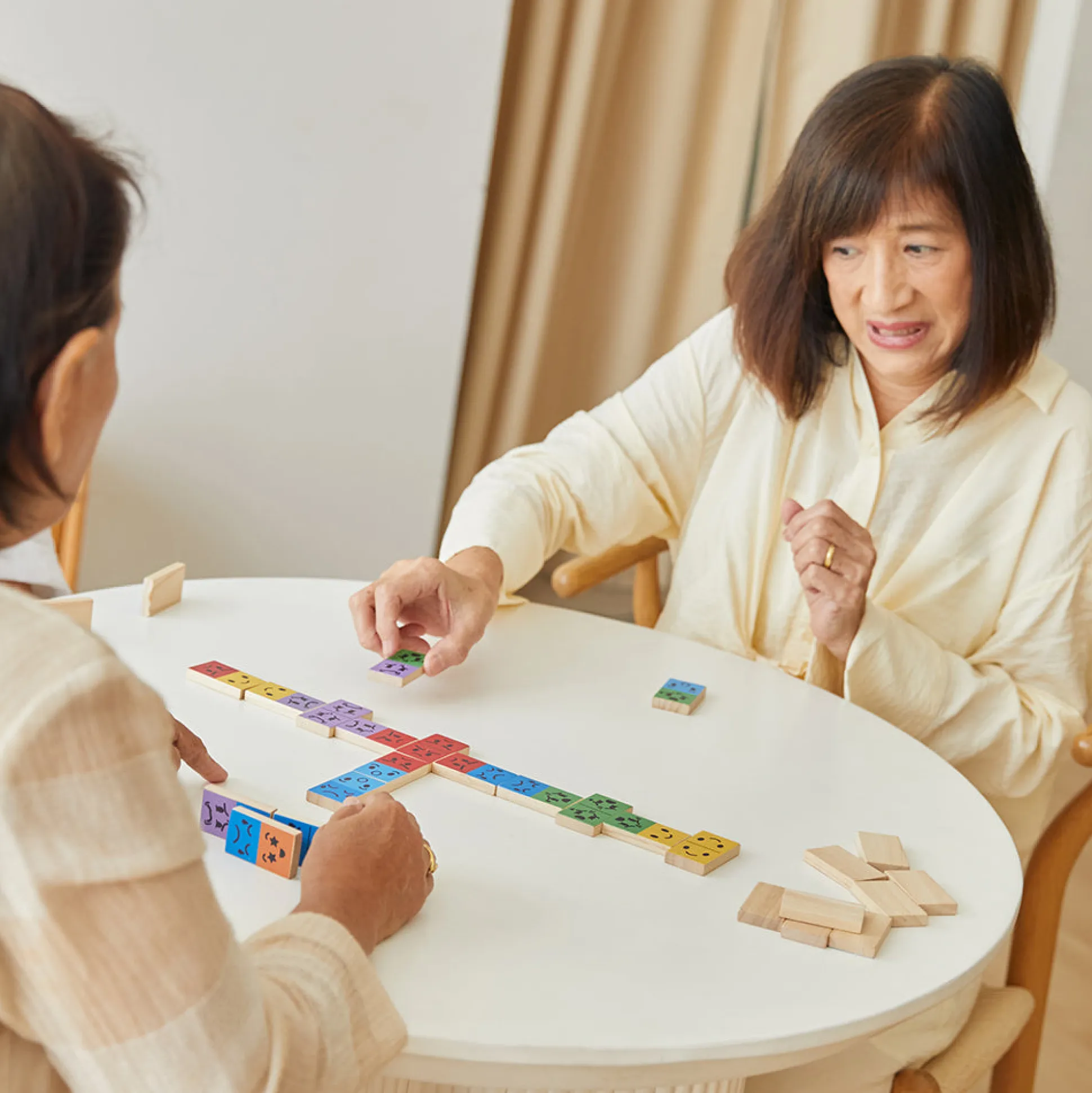 Eco-Friendly Wooden Emotion Dominoes