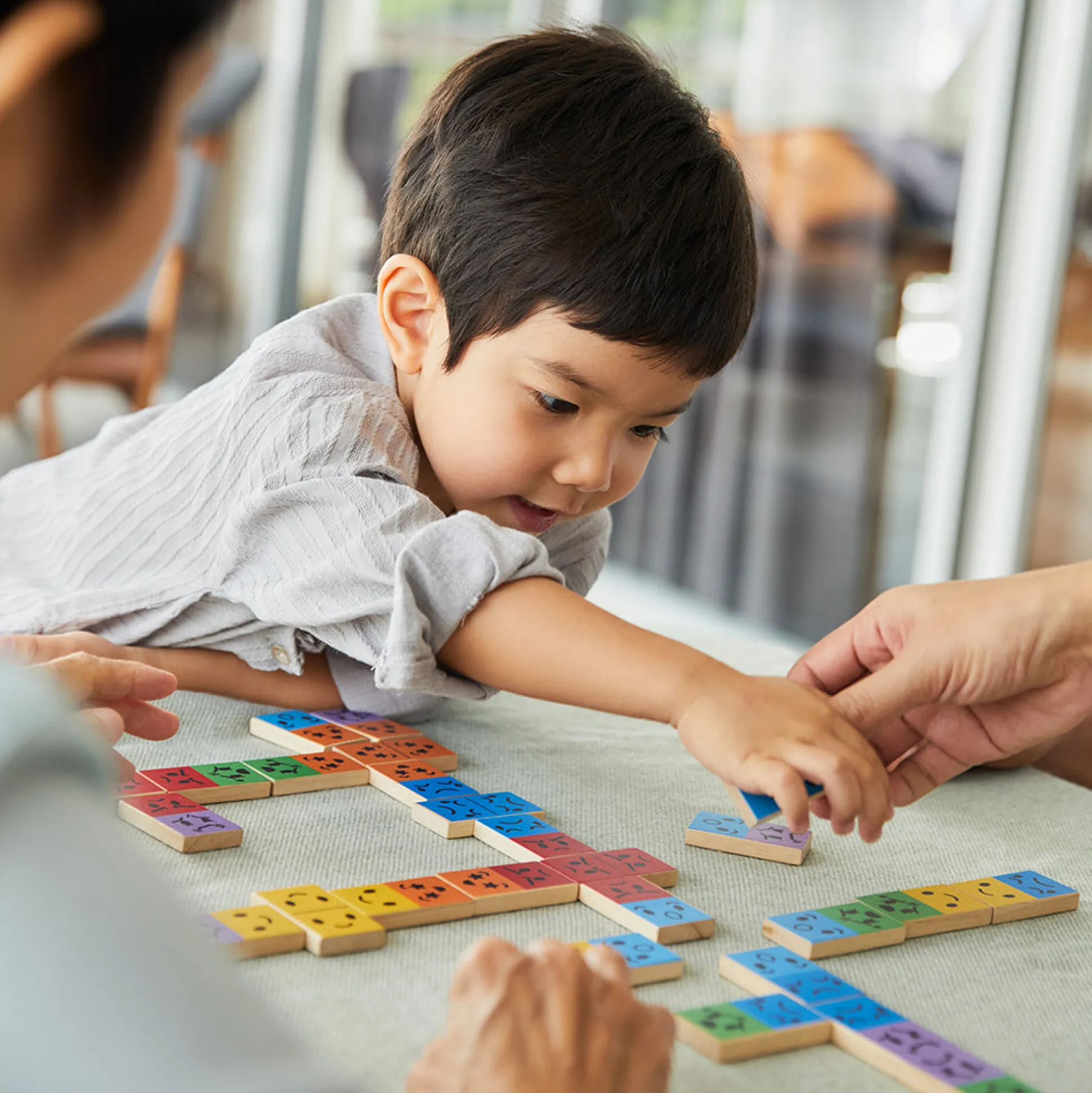 Eco-Friendly Wooden Emotion Dominoes