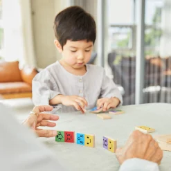 Eco-Friendly Wooden Emotion Dominoes
