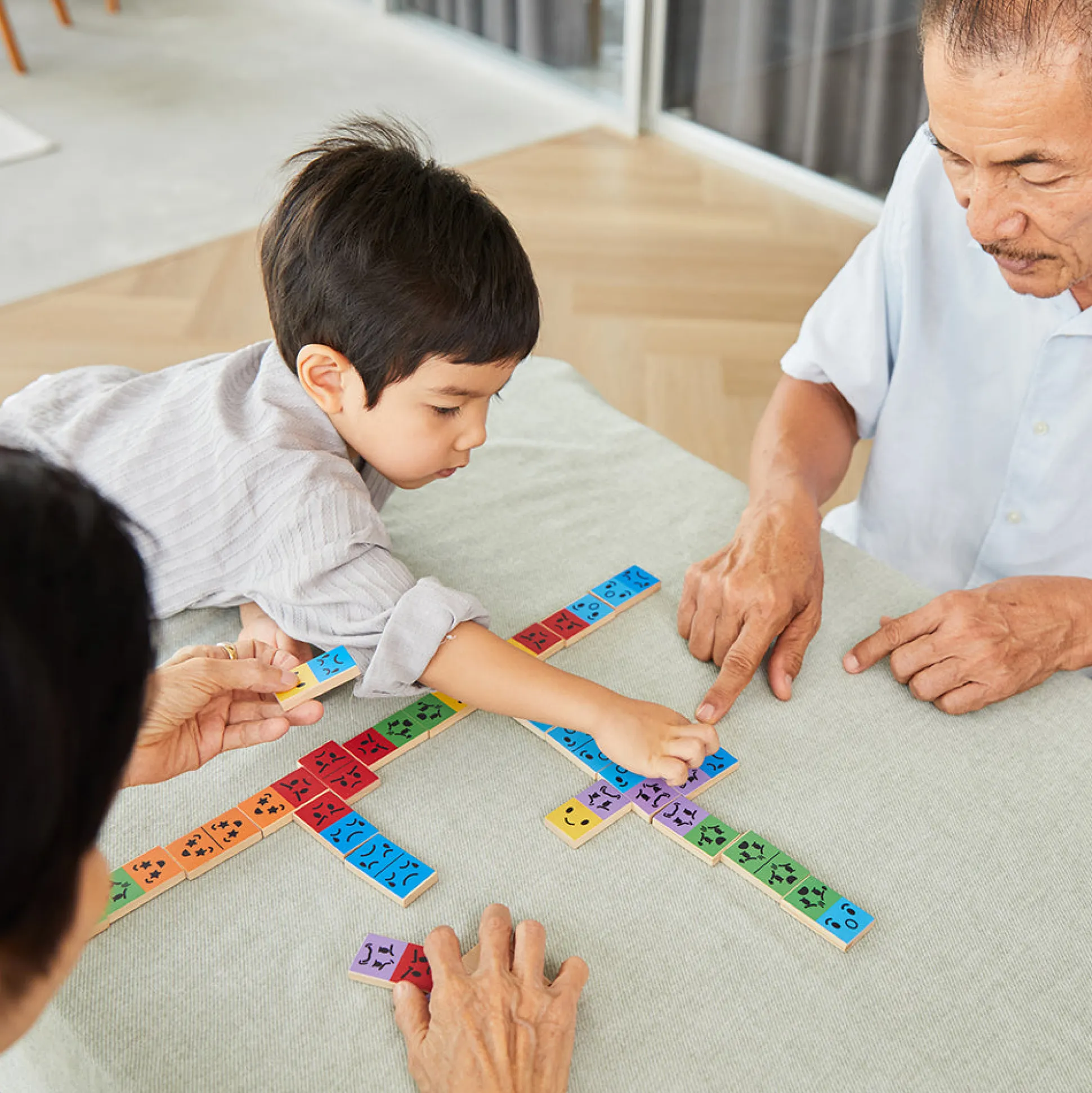 Eco-Friendly Wooden Emotion Dominoes