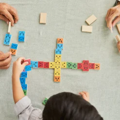 Eco-Friendly Wooden Emotion Dominoes