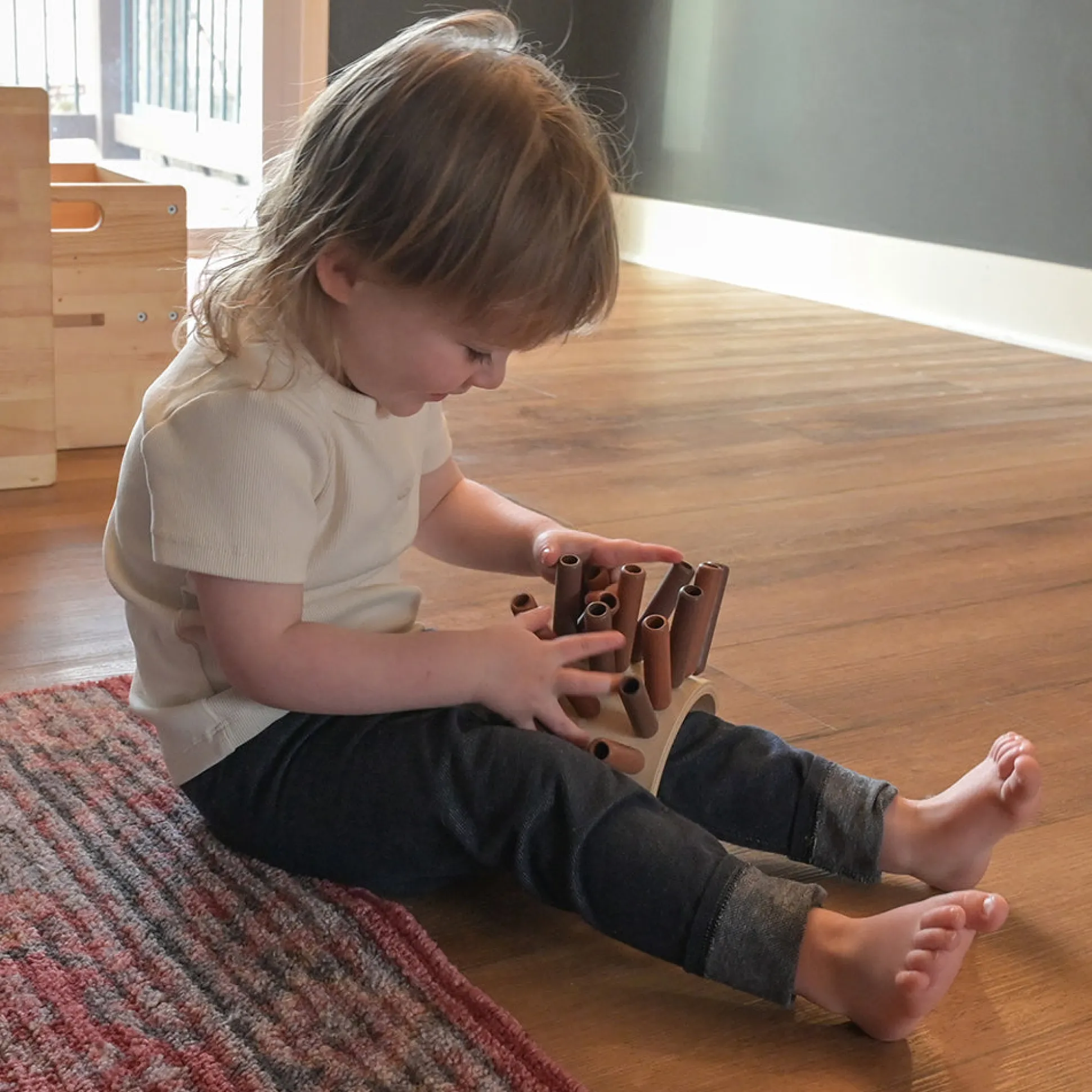 Eco-Friendly Wooden Jiggle Sticks | Sensory Play for Ages 12 Months+
