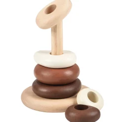 Eco-Friendly Wooden Stacking Pebbles | 7-Piece Natural Sequencing Toy