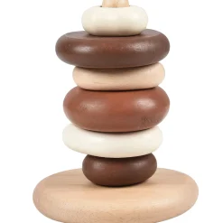 Eco-Friendly Wooden Stacking Pebbles | 7-Piece Natural Sequencing Toy