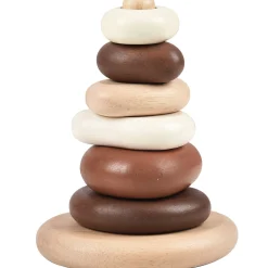 Eco-Friendly Wooden Stacking Pebbles | 7-Piece Natural Sequencing Toy