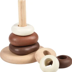 Eco-Friendly Wooden Stacking Pebbles | 7-Piece Natural Sequencing Toy