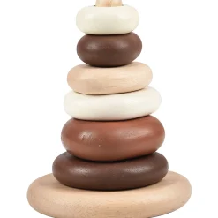 Eco-Friendly Wooden Stacking Pebbles | 7-Piece Natural Sequencing Toy