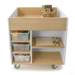elevatED™ Art Supply Cart | Modern Mobile Art Storage Classroom Organizer