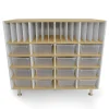 elevatED™ Classroom Organizer | Storage Cabinet with 16 Clear Trays
