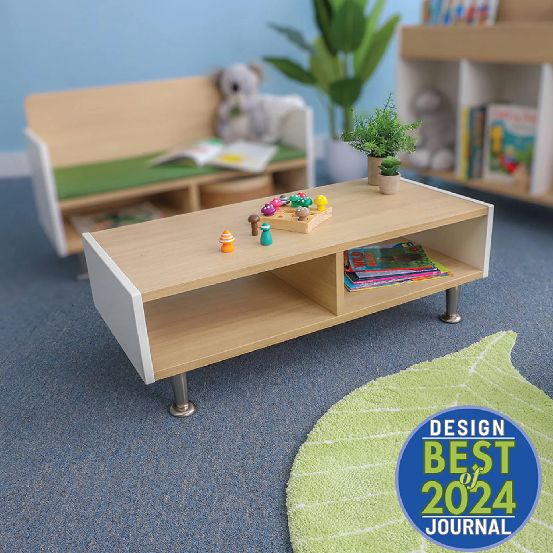 elevatED™ Community Table | Classroom Activity Table with Dual Storage Compartments
