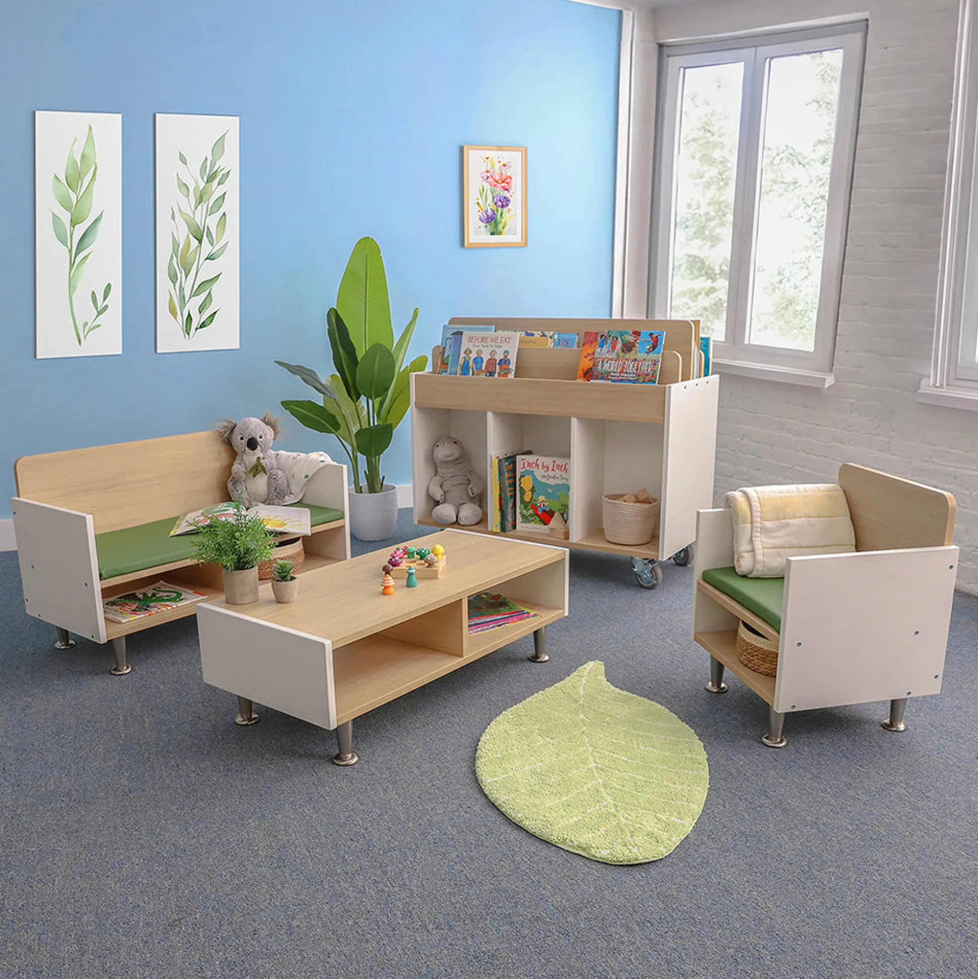 elevatED™ Community Table | Classroom Activity Table with Dual Storage Compartments