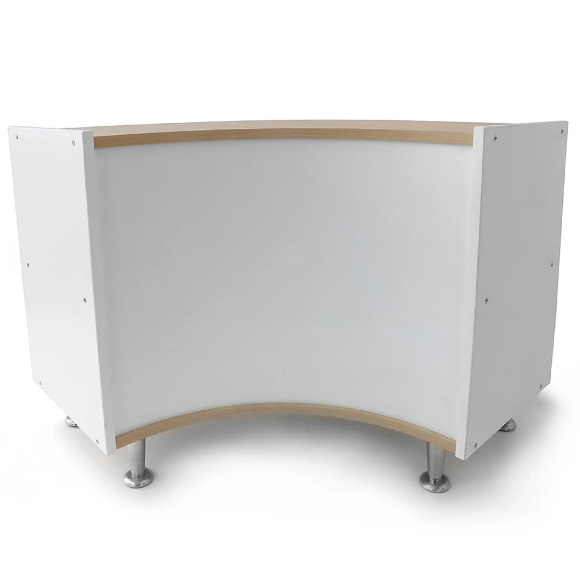 elevatED™ Curve In Storage Cabinet | 27" High Modern Curved Classroom Storage with Fixed Shelves